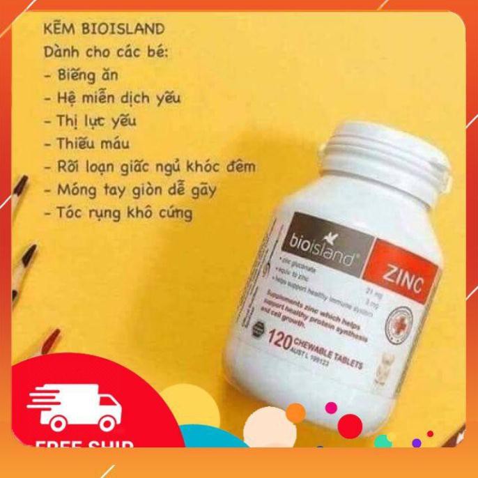Kẽm Bio Island Zinc [FREE SHIP - NỘI ĐỊA] phiên bản mới nhất date 2024 120 viên