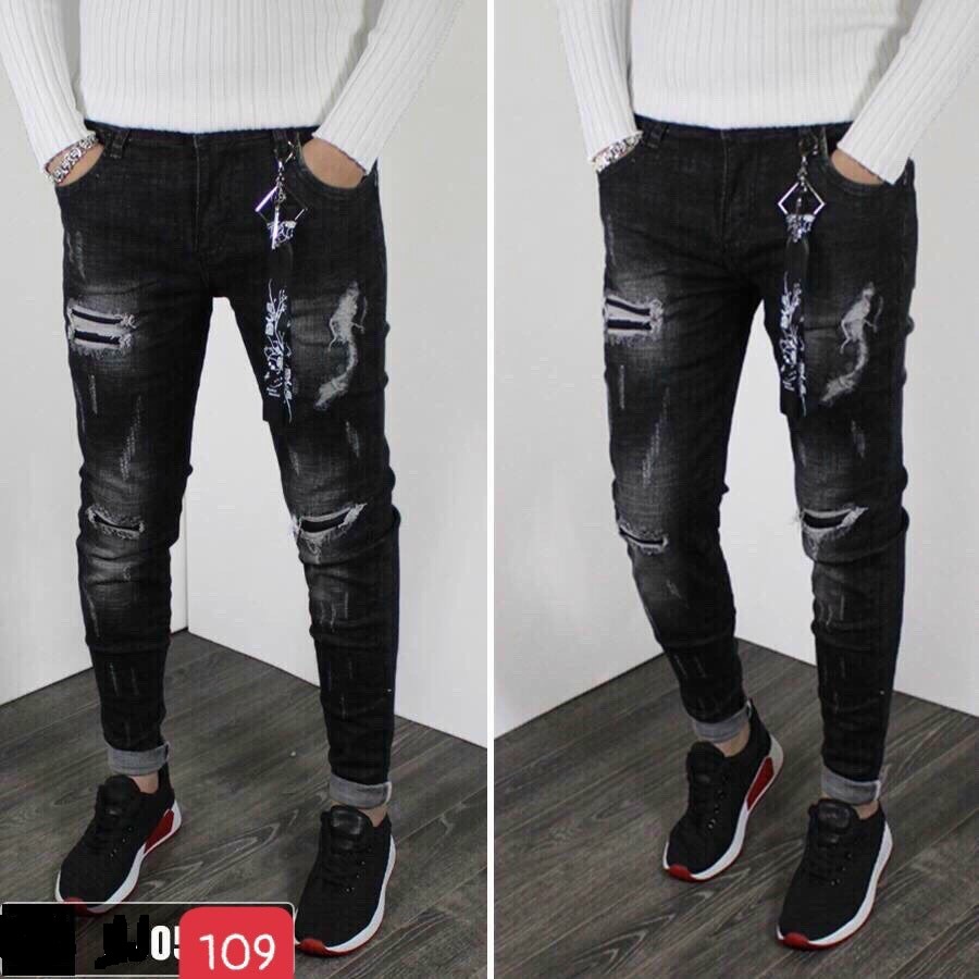 Quần jean nam khóa gối chất bò co dãn 4 chiều phong cách trẻ trung năng động tcs MS 84