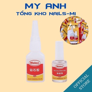 Keo Waloc bê tông gắn móng tay , Keo gắn hoa đá phụ kiện móng nail siêu trắc