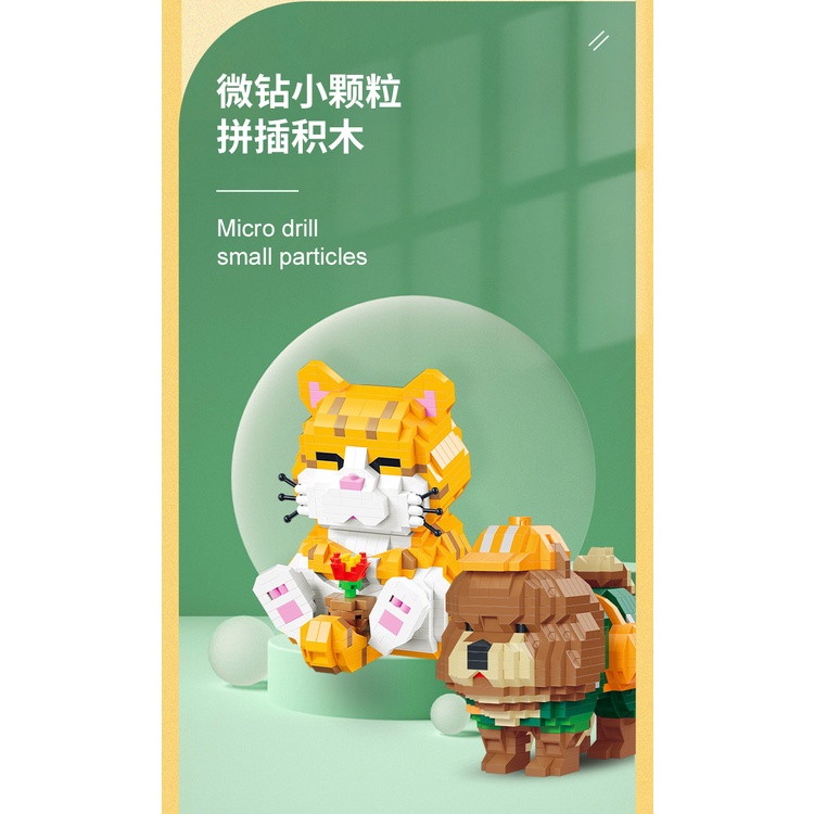 Bộ đồ chơi lắp ghép PET Thú Cưng - Mô hình 3D MOYU Nanoblock