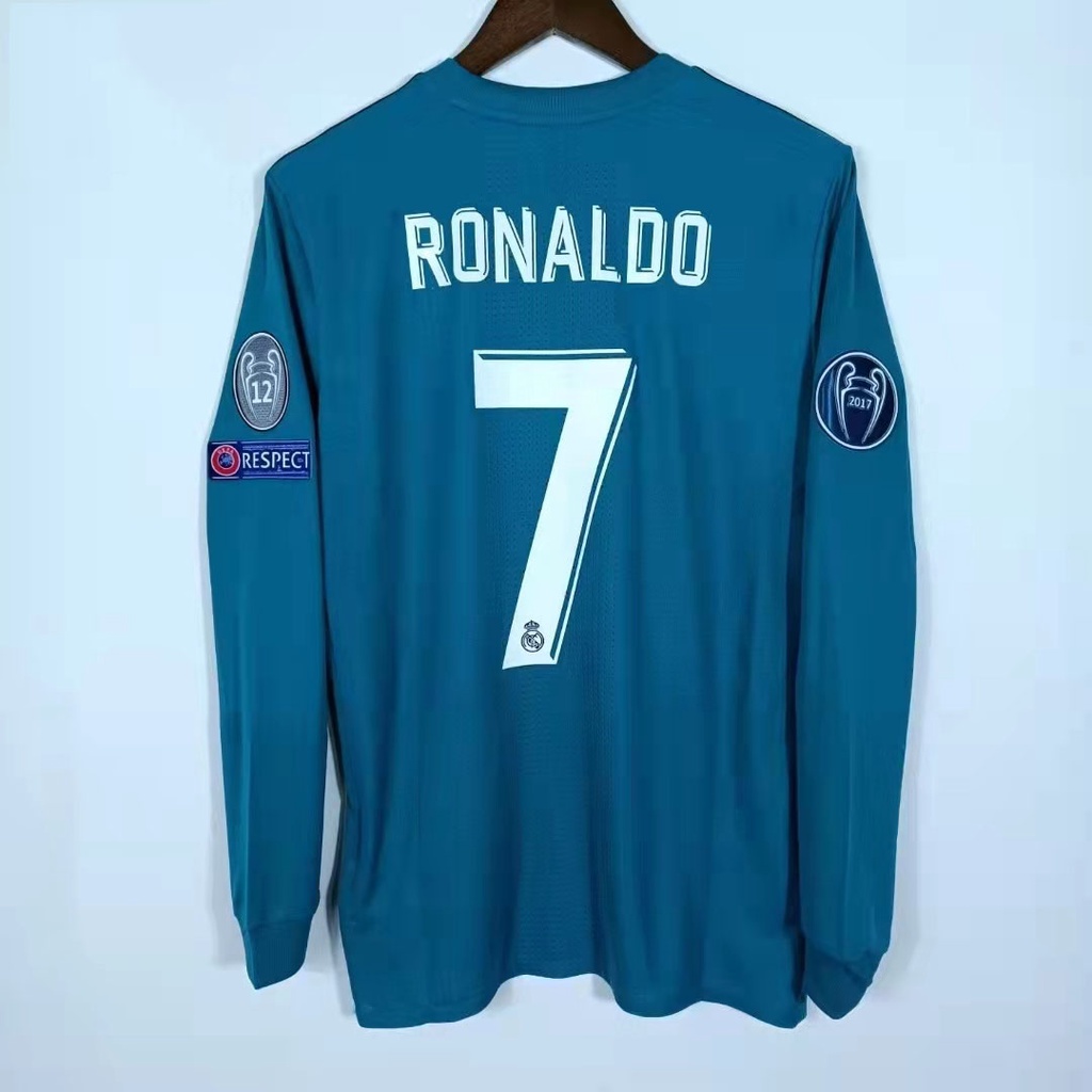 Áo Thun Bóng Đá Tay Ngắn Ronaldo Phong Cách Retro 2017/2018