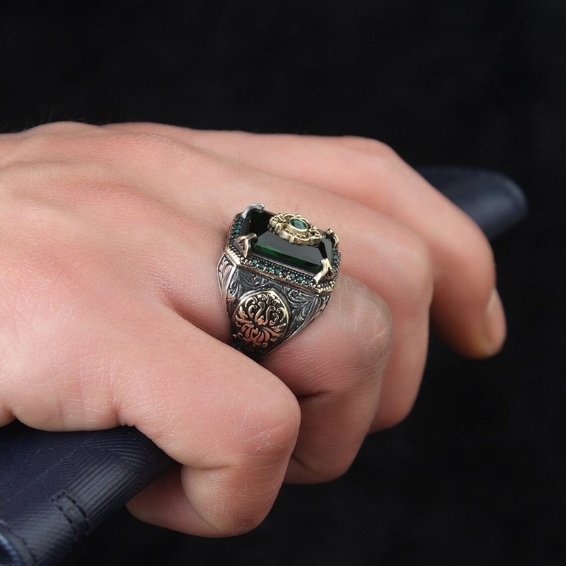 Nhẫn Thời Trang Thổ Nhĩ Kì Đính Đá Zircon Màu Sắc Bắt Mắt