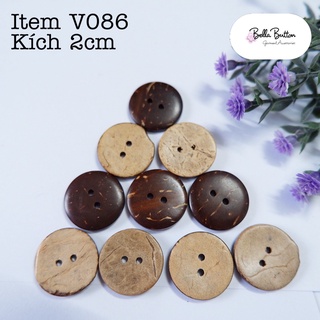 Nút dừa size 2cm 2.2cm v086 v092 - bella button garment accessories