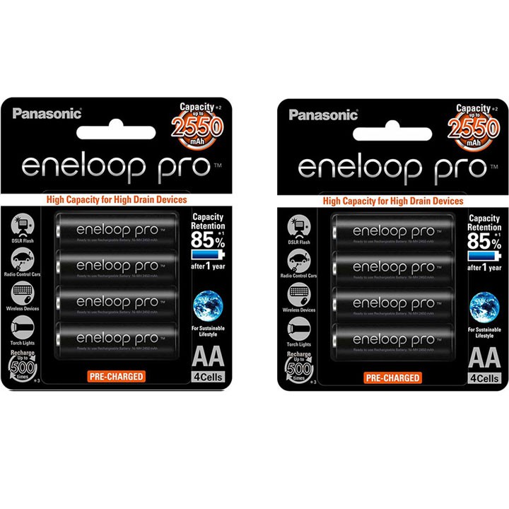 PIN PANASONIC ENELOOP SẠC AA 2550MAH VỈ 4 VIÊN,