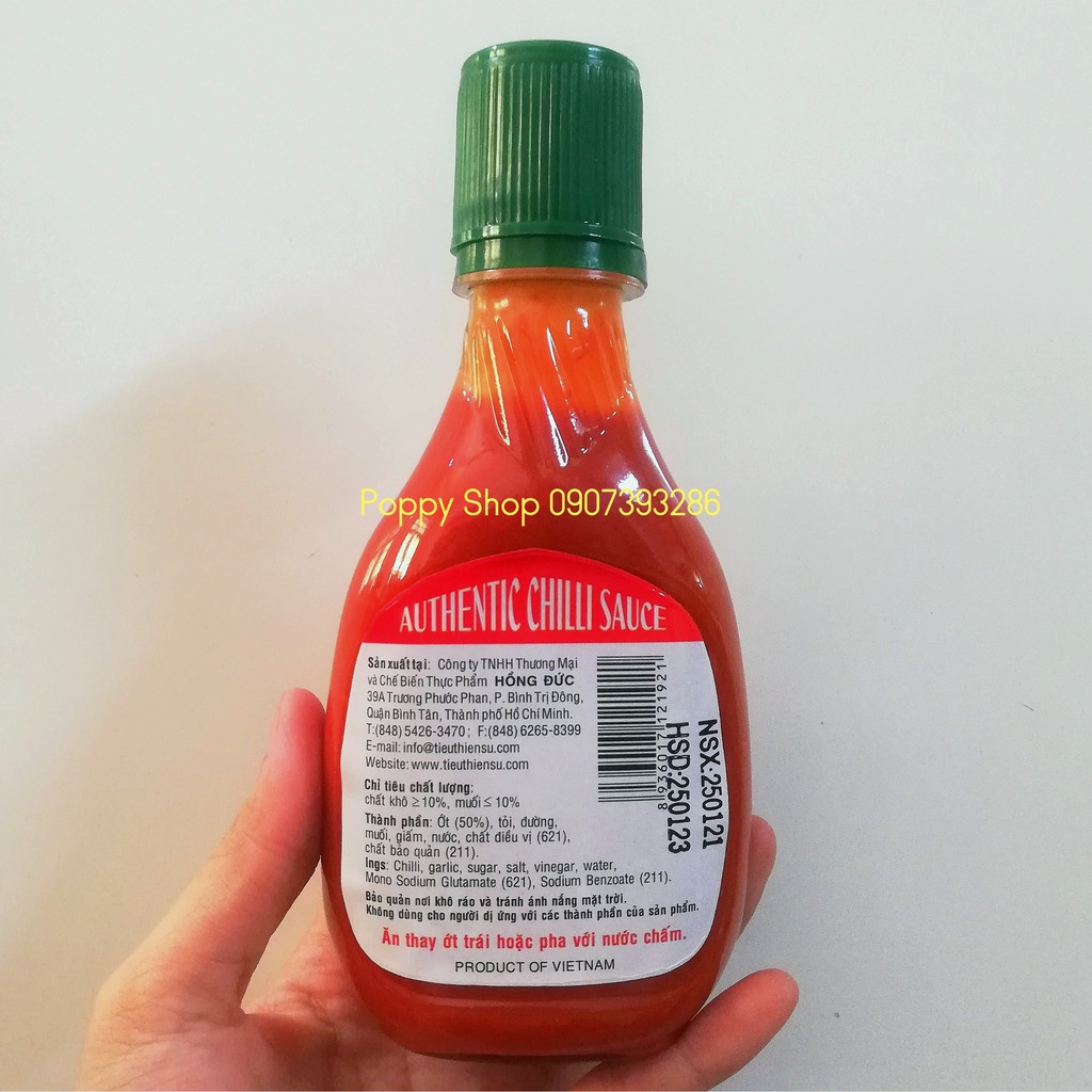 Combo 6 Chai Tương Ớt Hồng Đức  250 Gram x 6