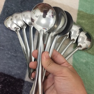 10 Muỗng cơm inox bầu tròn
