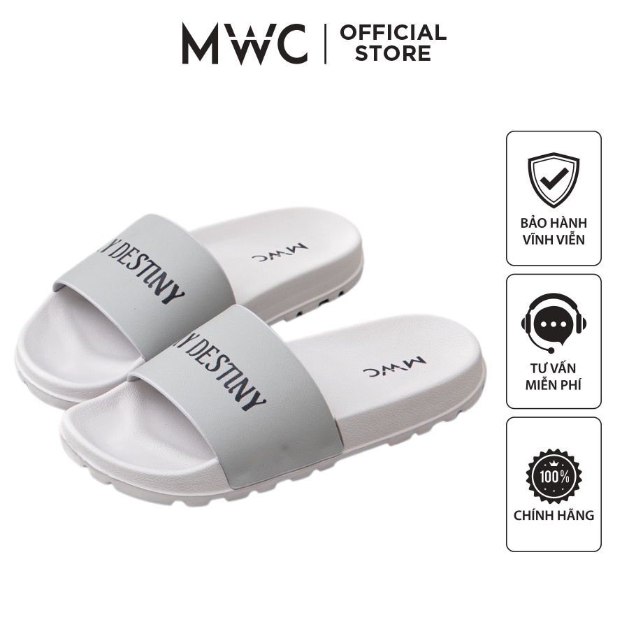 Dép MWC 7745 - Dép Nam Quai Ngang In Chữ, Dép Cao Su Nam Giá Tốt