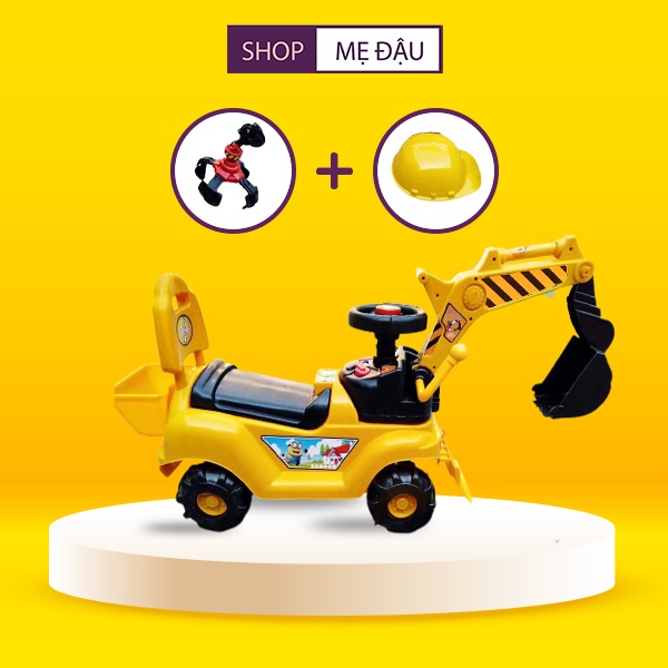 Xe cẩu chòi chân cỡ lớn cho bé từ 1 - 5 tuổi, tặng kèm mũ và móc - CC188