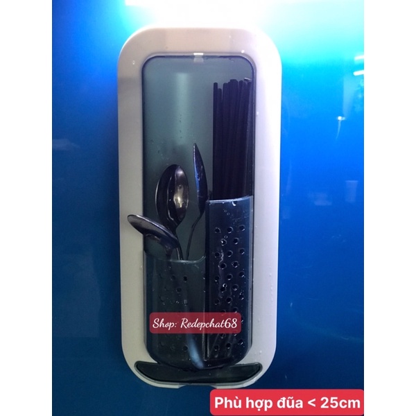 Hộp đựng đũa thìa dán tường chống bụi,  kệ để đũa thìa, đồ nhà bếp tiện ích