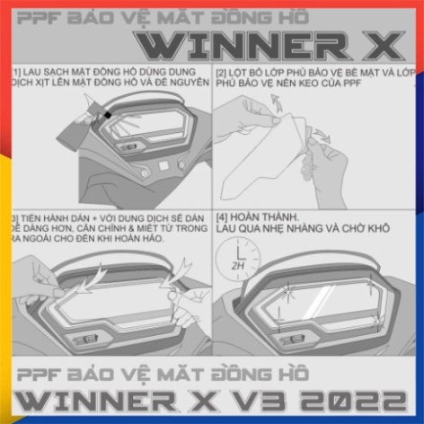 Dán Bảo Vệ Mặt Đồng Hồ Honda Winner X 2022 Chât Liệu PPF 6 Lớp