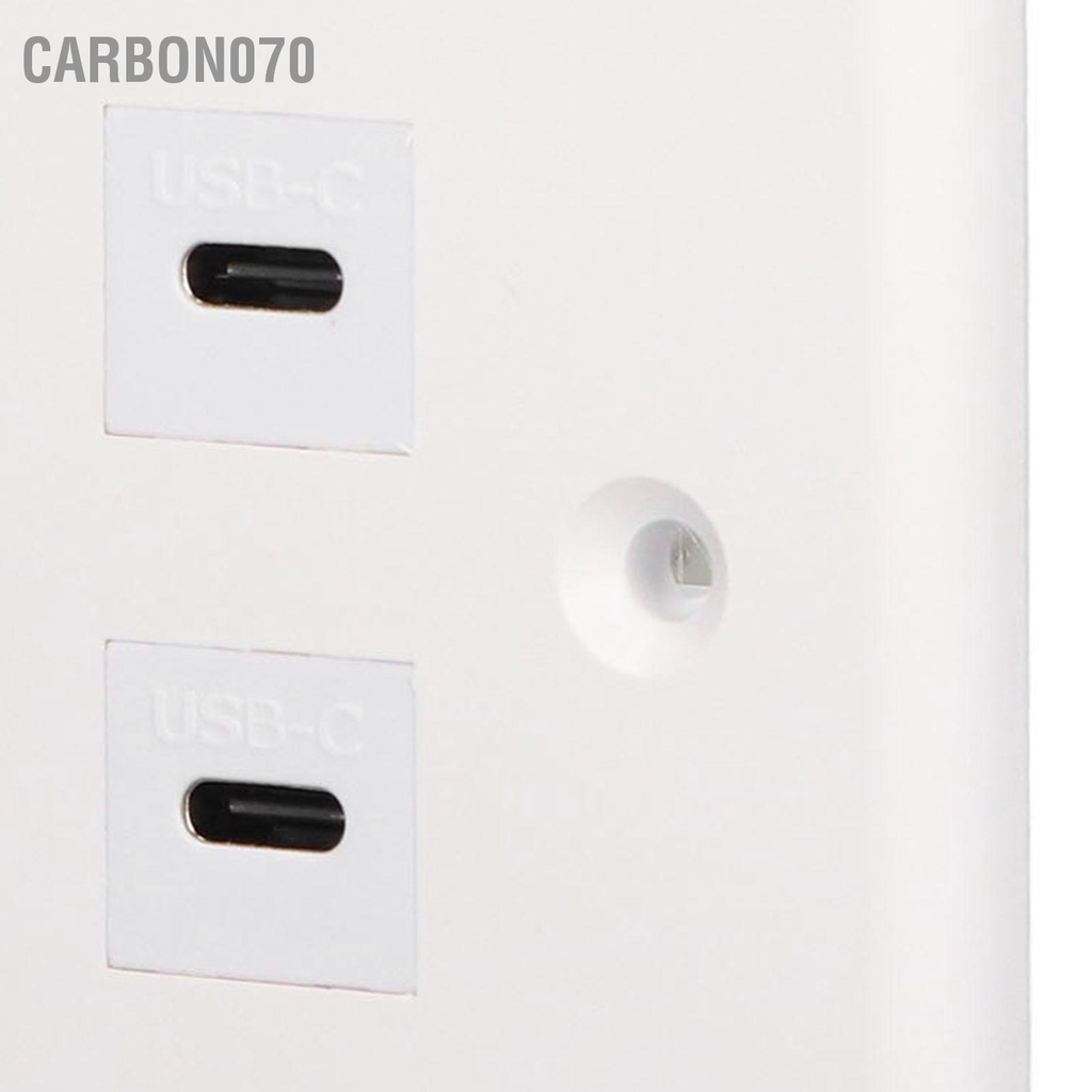 Carbon070 Ổ cắm 6 cổng USB Loại C treo tường Khả năng ứng dụng rộng rãi Đầu cho văn phòng kinh doanh