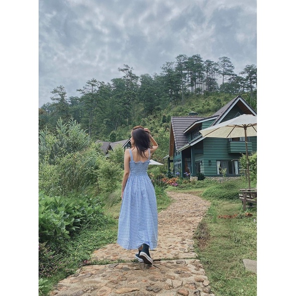 LEMONCHICVN - Đầm maxi caro - D217