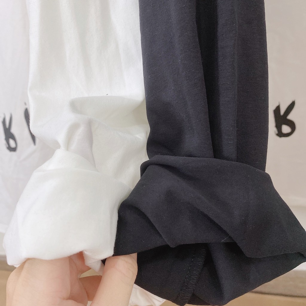 Áo Tay Dài Mái Ngố YAYSHOP unisex nam nữ chất cotton mềm mát form rộng dáng suông cực cá tính