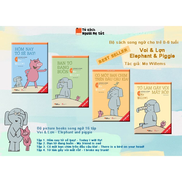 Sách - Combo 4 tập Voi và lợn - Picture book song ngữ | BigBuy360 - bigbuy360.vn