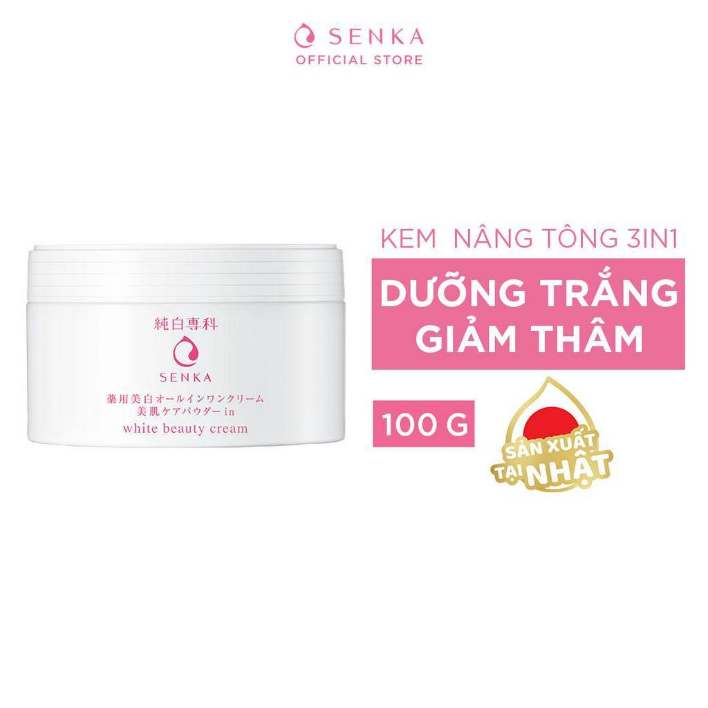 Kem dưỡng trắng da nâng tông 3 trong 1 Senka White Beauty_15386 100g