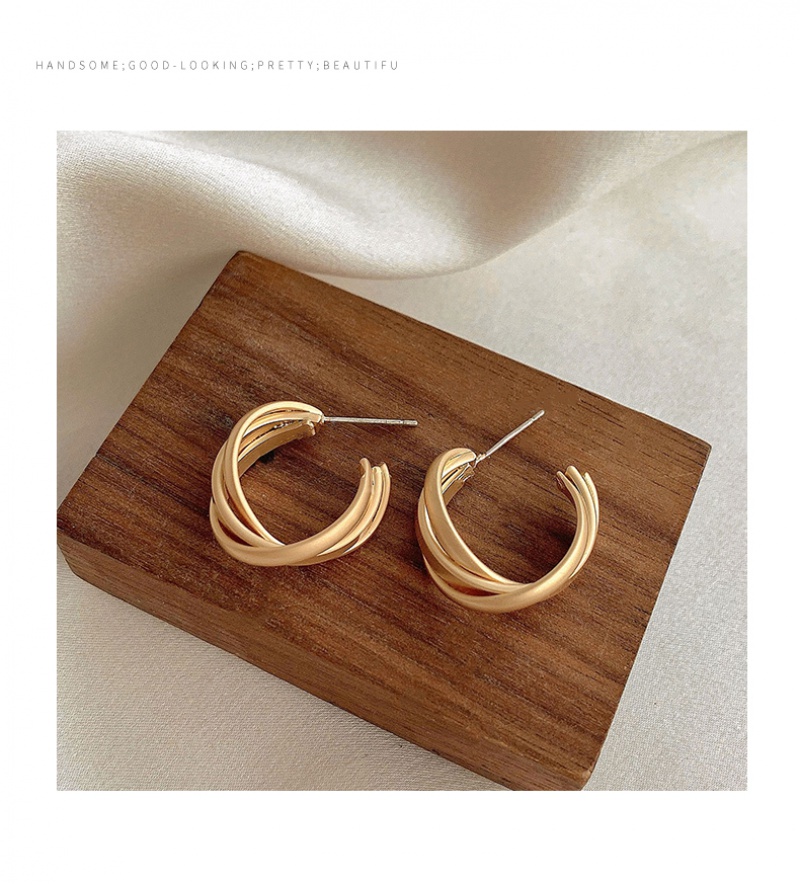 Khuyên tai nữ mạ vàng chấu bạc phong cách thời trang cổ điển