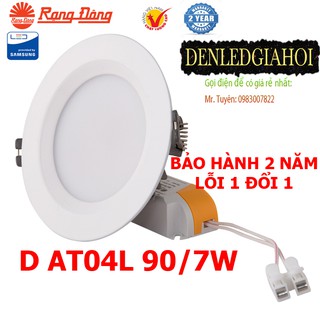 Đèn LED âm trần 7W Rạng Đông , Model Led Downlight  D AT04L 90/7w