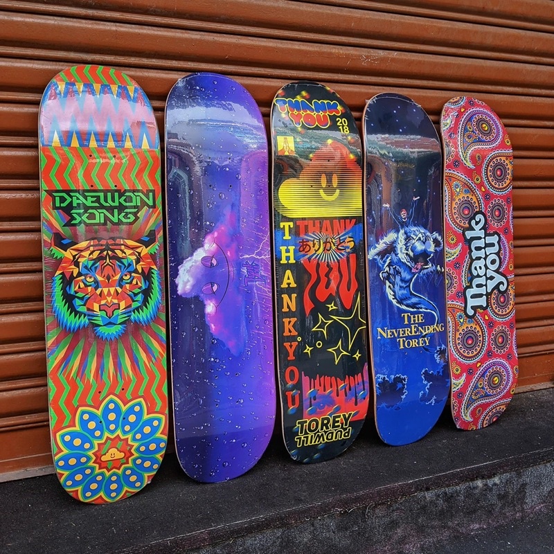 Mặt Ván Trượt Skateboard Cao Cấp Mỹ - THANK YOU TEAM PAISLEY LOGO DECK 8.0