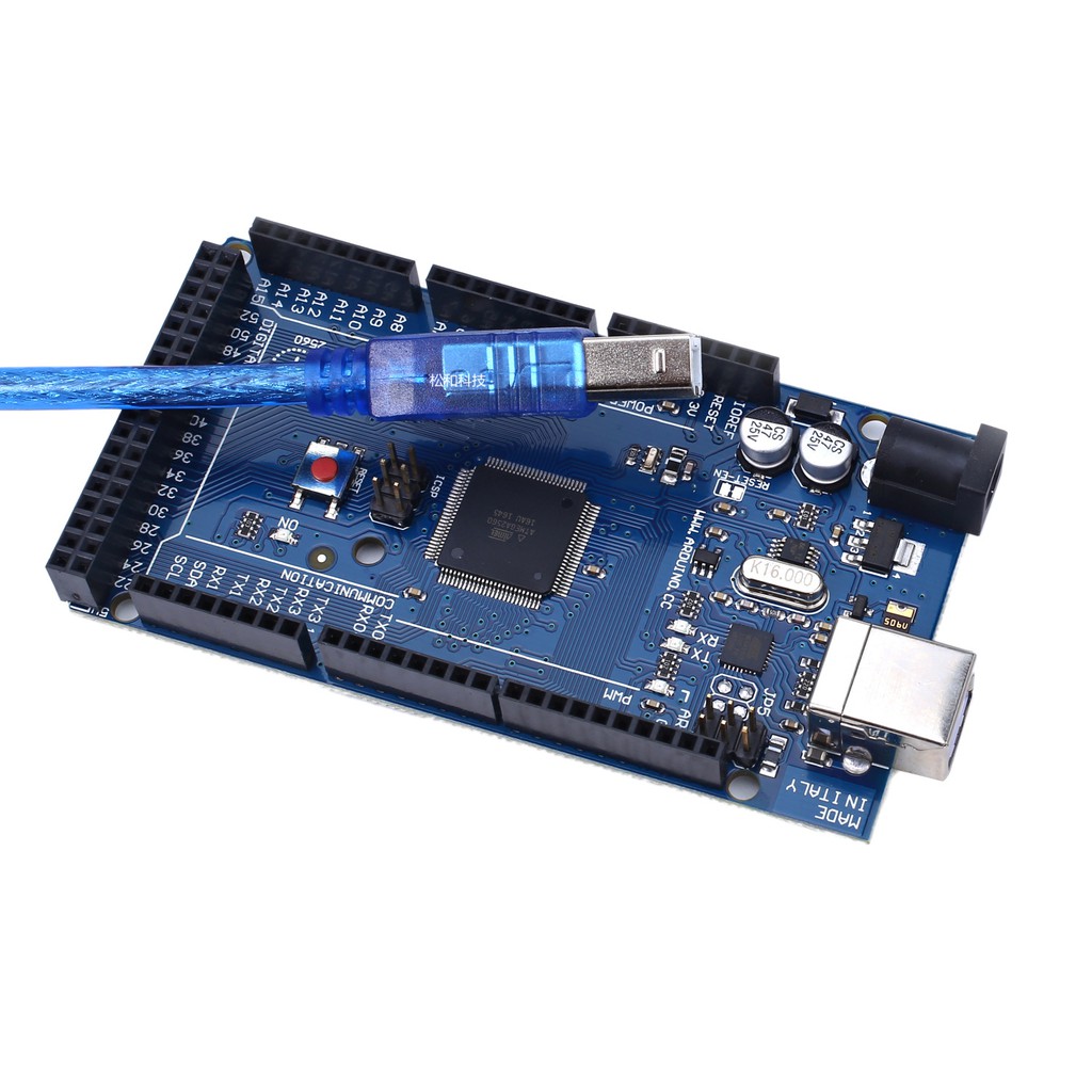 Mạch Arduino Mega2560 R3 - Chip nạp giao tiếp USB 16u2 (tốt và ổn định hơn CH340) + Đã bao gồm cáp USB