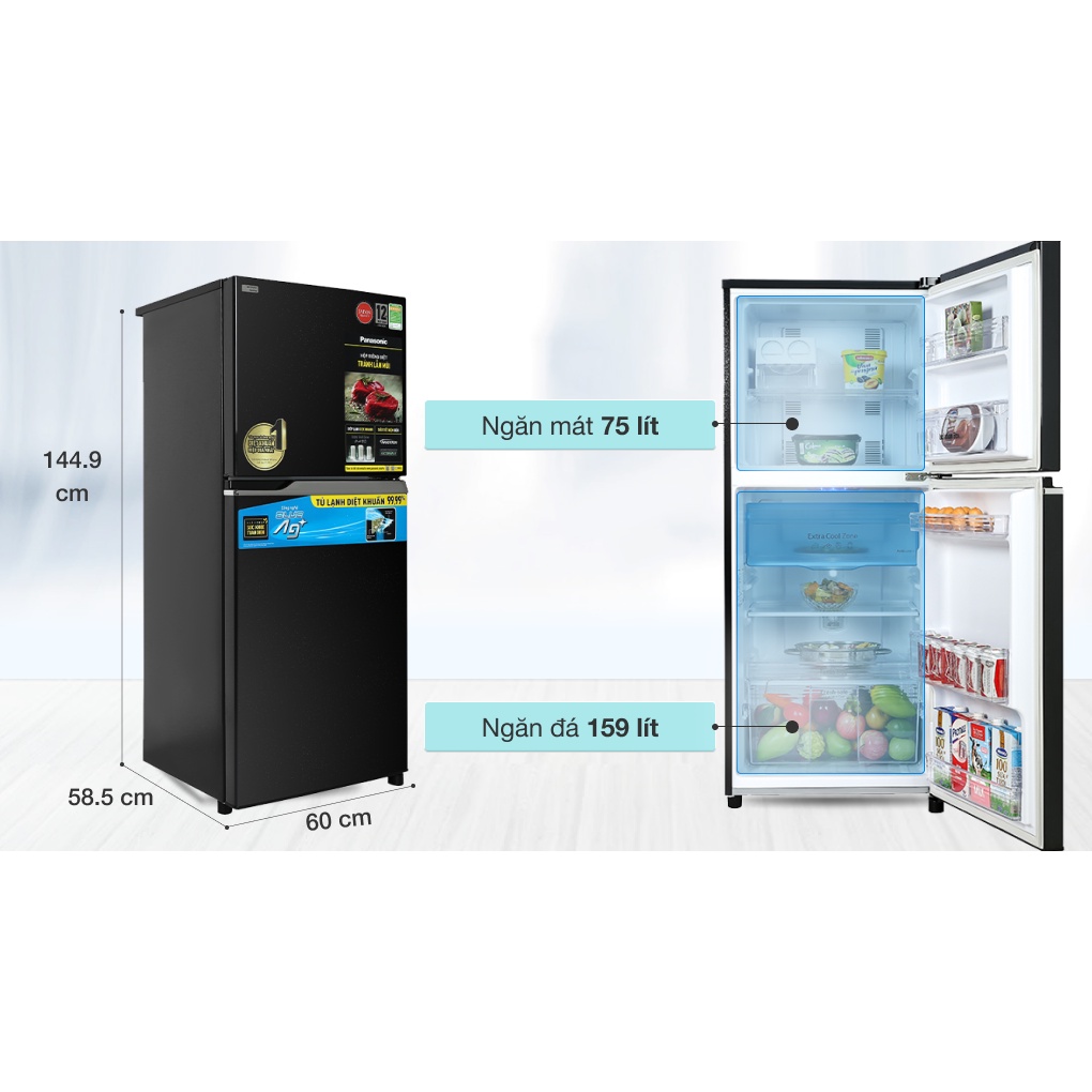 Tủ Lạnh Inverter PANASONIC 234 Lít NR-TV261BPAV-dienmaytonkho