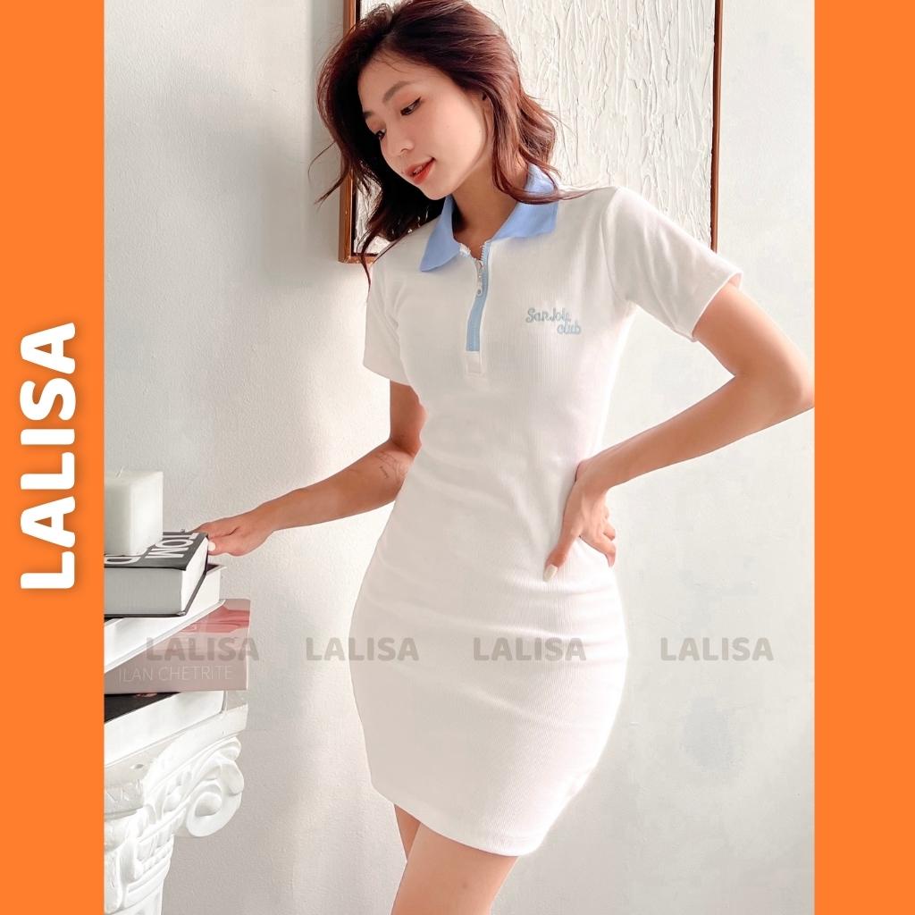 Đầm Ôm Body Thun Dáng Suông Ngắn LALISA Váy Polo Nữ Nhún Sexy Thiết kế dài vải cotton len đi chơi, đi biển đẹp VD026 | BigBuy360 - bigbuy360.vn
