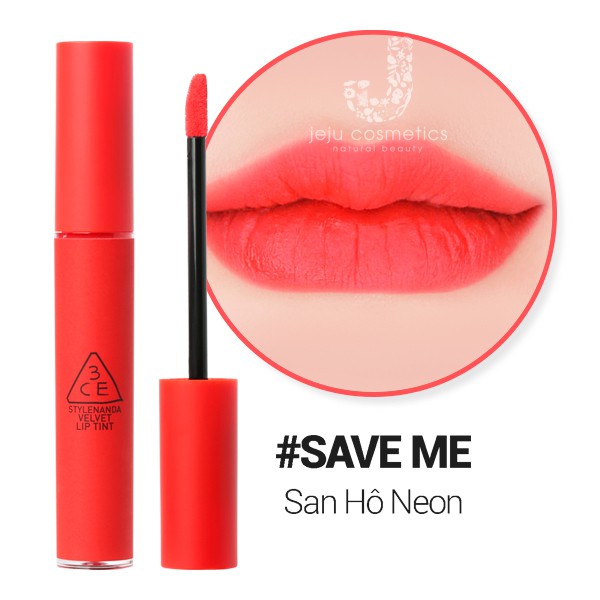 Son Kem Lì 3CE Velvet Lip Tint #Save Me (San Hô Neon) Chính hãng