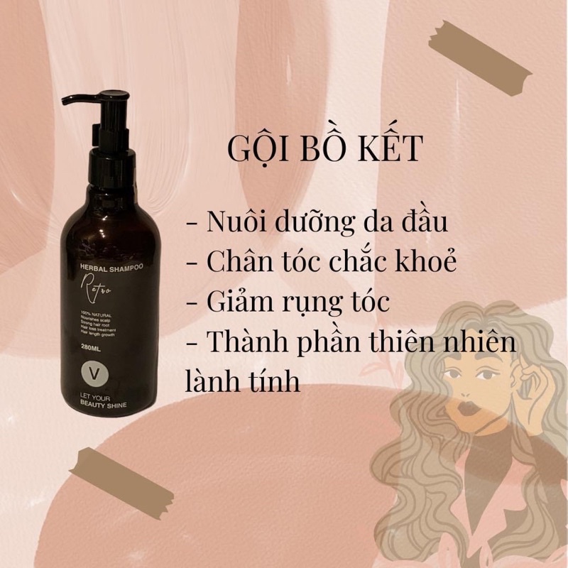 Combo Gội Retro+Ủ Phục Hồi VyVyHairCare