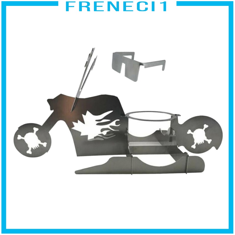 [FRENECI1]Portable Chicken Stand Beer American Motorcycle BBQ Stainless Steel Rack