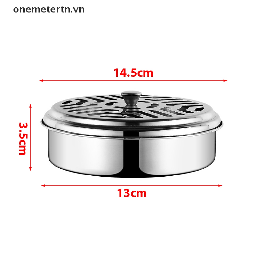 Khay Inox Tròn Đựng Nhang Muỗi Côn Trùng Tiện Dụng