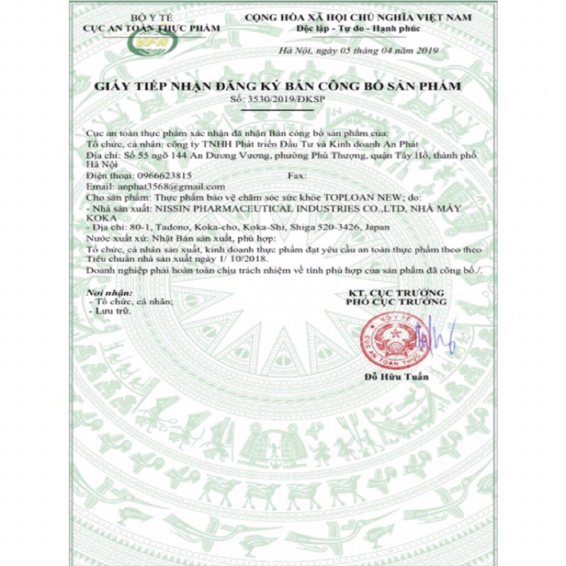 Siro Vitamin Tăng trưởng cho trẻ em Toploan New.
