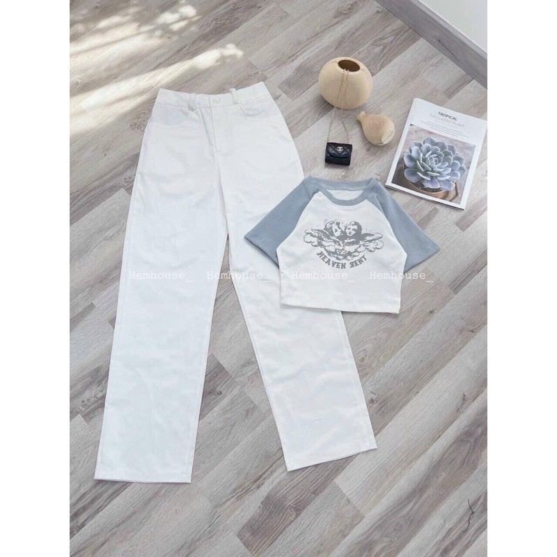 Áo Croptop Ngắn Dáng Ôm Ulzzang Hoạ Tiết Thêu Và In hot