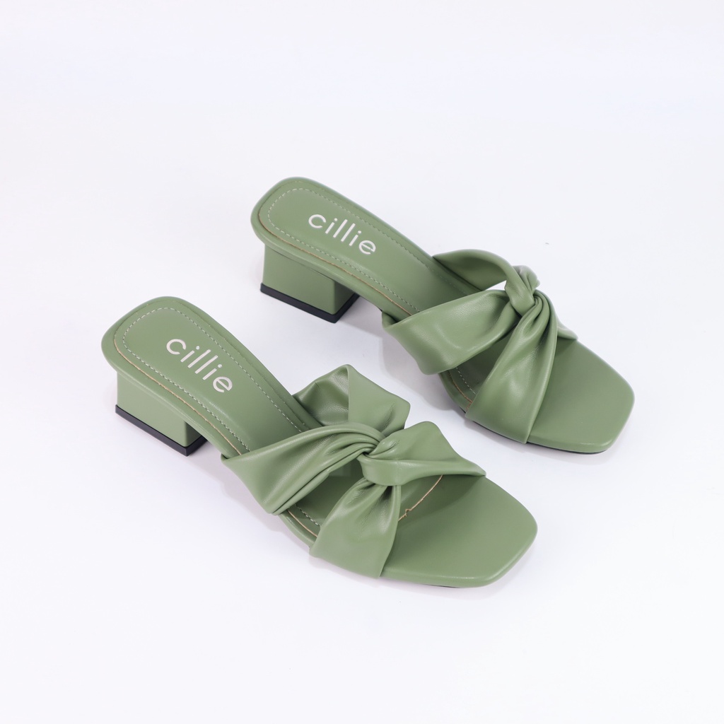 [FORM NHỎ - TĂNG 1 SIZE] Guốc nữ quai chéo thắt nơ êm mềm ôm chân đế 3cm Cillie 1051