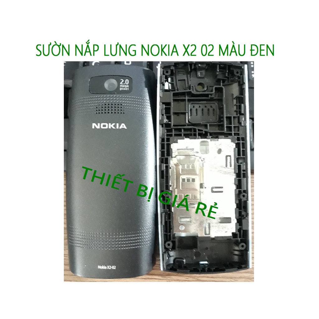 SƯỜN NẮP LƯNG NOKIA X2 02 MÀU ĐEN