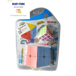 VỈ ĐỒ CHƠI 2 RUBIK ABS (2x2 lớn và 3x3 nhỏ)