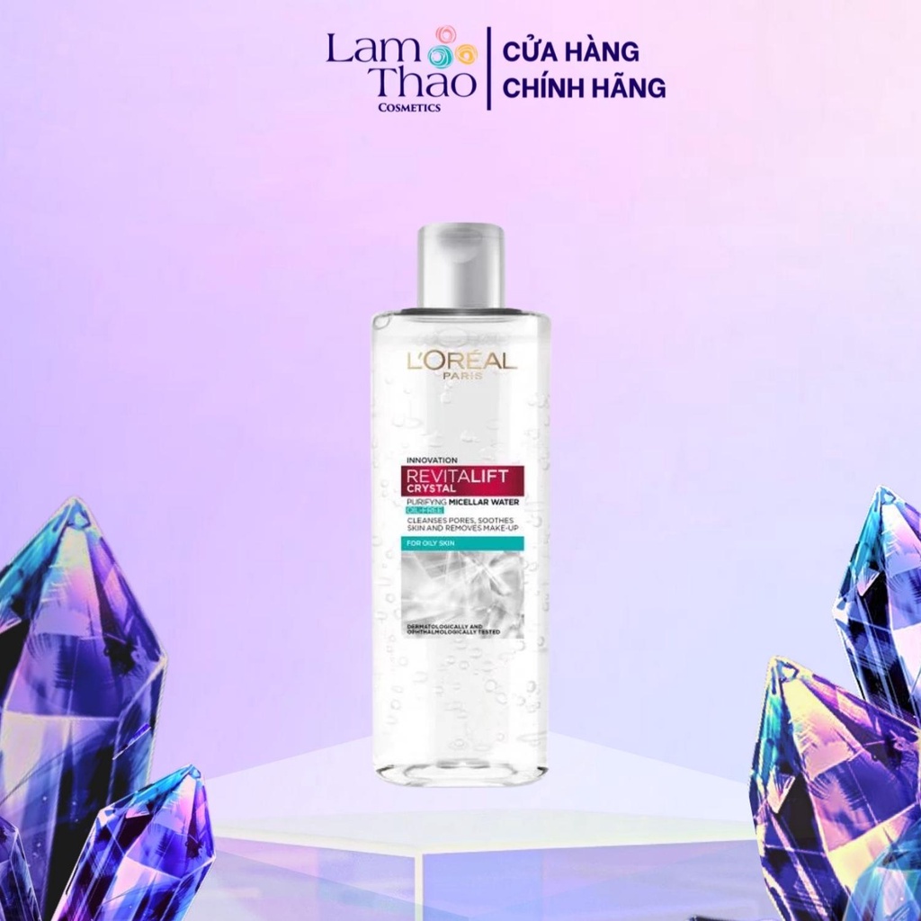 Nước Tẩy Trang Dành Cho Da Dầu Loreal Revitalift Crystal Purifying Micellar Water