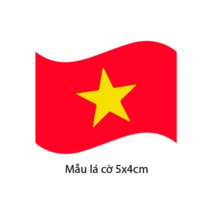 sticker cờ Việt Nam mẫu trái tim mẫu lá cờ dán mặt