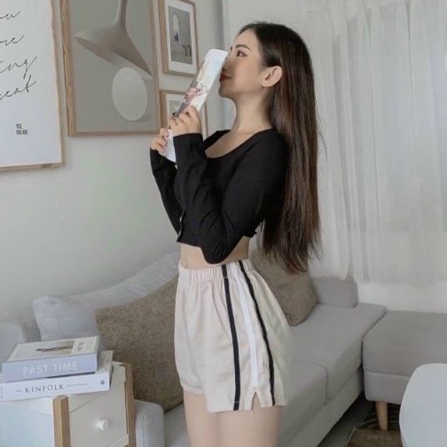 Áo thun tay dài phối Nút PCUA