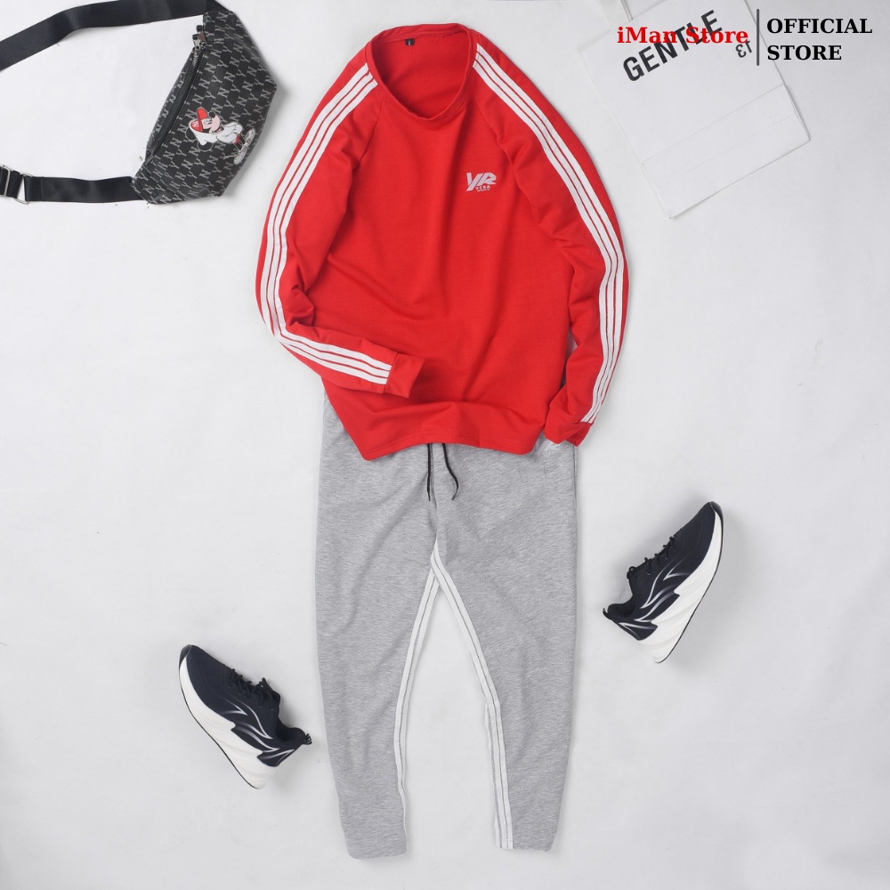 Áo Nỉ Nam Dài Tay Cổ Tròn - Quần Nỉ Nam Thu Đông Chất Vải Cao Cấp Mền Mịn iMan Store | BigBuy360 - bigbuy360.vn