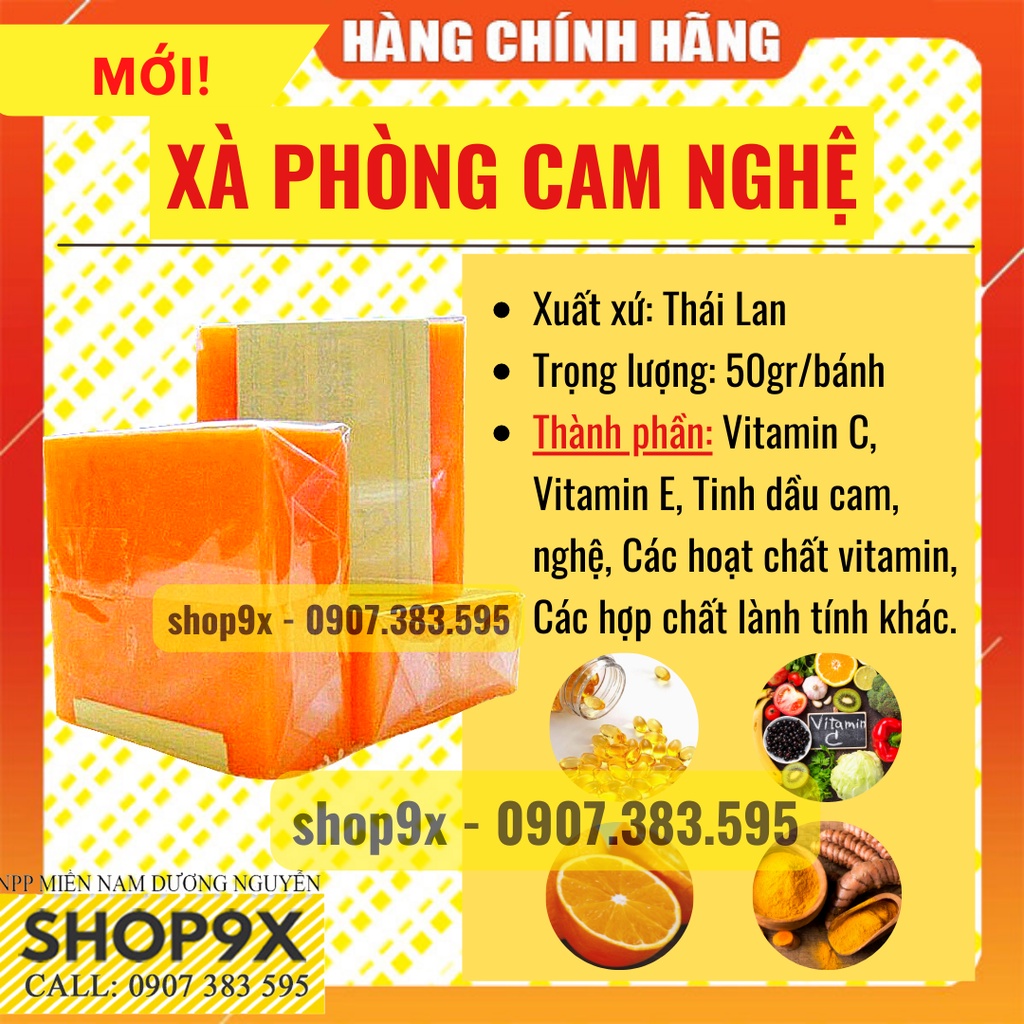 Xà Phòng Nghệ Và Cám Gạo Cao Cấp Sáng Da Ngừa Mụn Cho Mặt Và Body