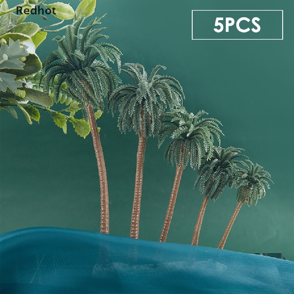 Bộ 5 Mô Hình Cây Dừa Nhân Tạo Bằng Nhựa Dùng Trang Trí