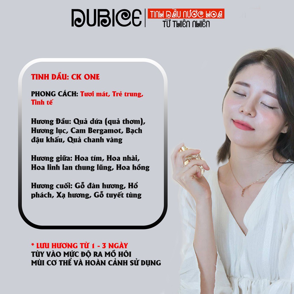 Tinh dầu nước hoa nam nữ Unisex Calvin Klein CK thơm lâu 1 - 2 ngày,  dùng làm mỹ phẩm, khử mùi, nước hoa | BigBuy360 - bigbuy360.vn