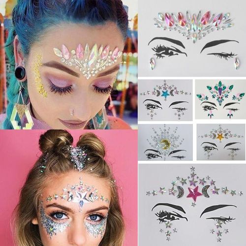 Đá đính mắt trang điểm | makeup đính đá body | đính đá crystal face | facescrytal dán mặt unisex