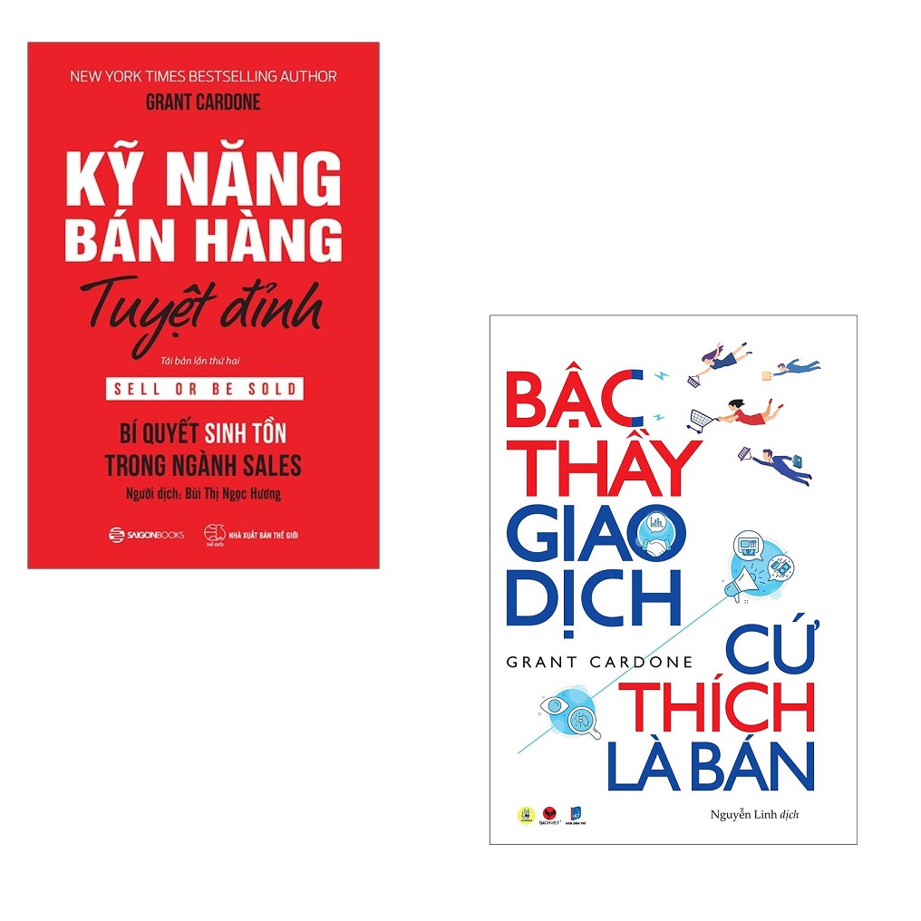 Sách - Combo Kỹ Năng Bán Hàng Tuyệt Đỉnh + Bậc Thầy Giao Dịch, Cứ Thích Là Bán (2 cuốn)