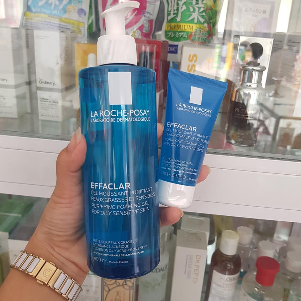 MẪU MỚI - Sữa Rửa Mặt Laroche Posay Pháp 400ML - Gel Rửa Mặt Kiềm Dầu, Giảm Mụn