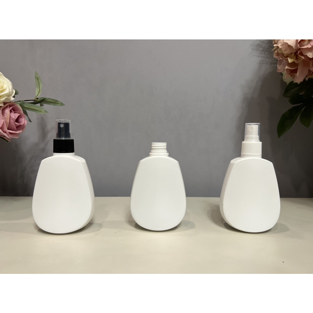 Chai Nhựa HDPE 200ml Trắng Sứ Chiết Mỹ Phẩm, Dung Dịch Dạng Lỏng, Dạng Đặc, Sữa Tắm, Dầu Gội