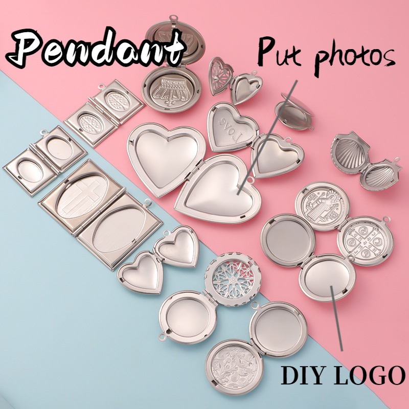 Hộp Đựng Trang Sức Bằng Thép Không Gỉ Hình Tròn / Vuông / Chữ love Độc Đáo DIY