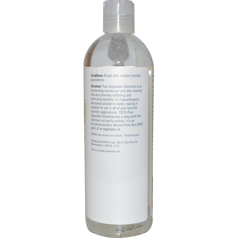 Now Foods, Solutions  – Dầu Glycerine giúp da mềm mịn, dưỡng ẩm .