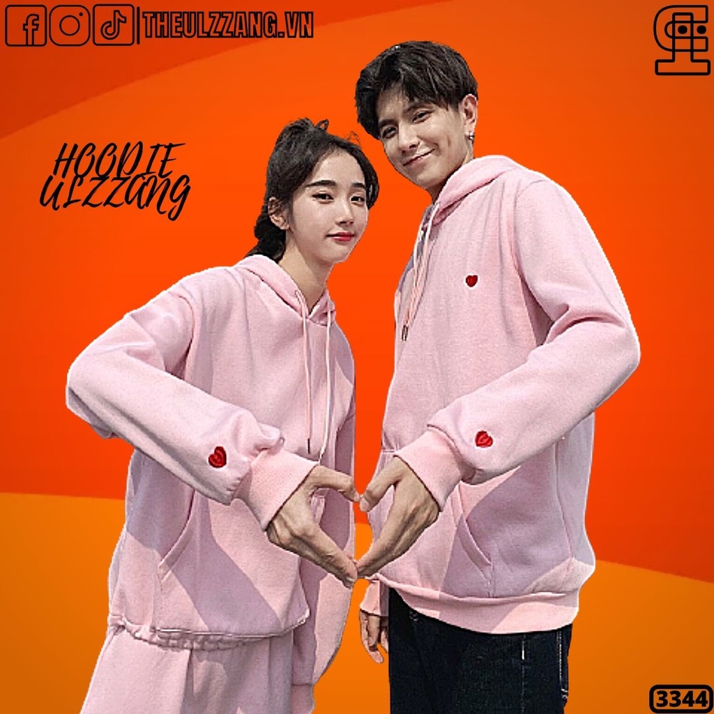 Áo Khoác Hoodie Nỉ Nam Nữ Form Rộng Chất Nỉ Bông Dày Dặn Siêu Đẹp Áo Hoodie Đôi Thêu TIM ĐÔI - AK3344
