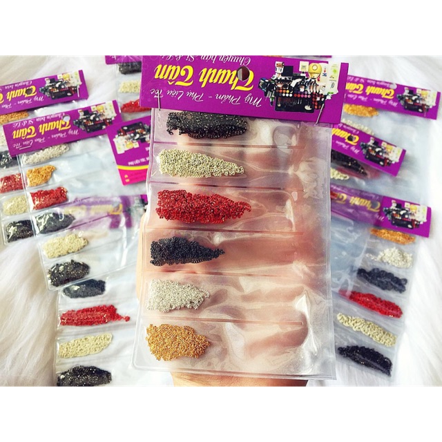 Dây chuyền đính móng đủ màu vĩ 6 màu