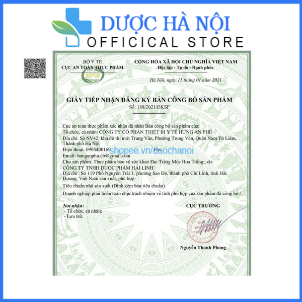 Viên uống đại tràng Mộc Hoa Trắng giảm đau bụng giúp tiêu hóa khỏe ngăn ngừa đại tràng nặng hộp 30 viên